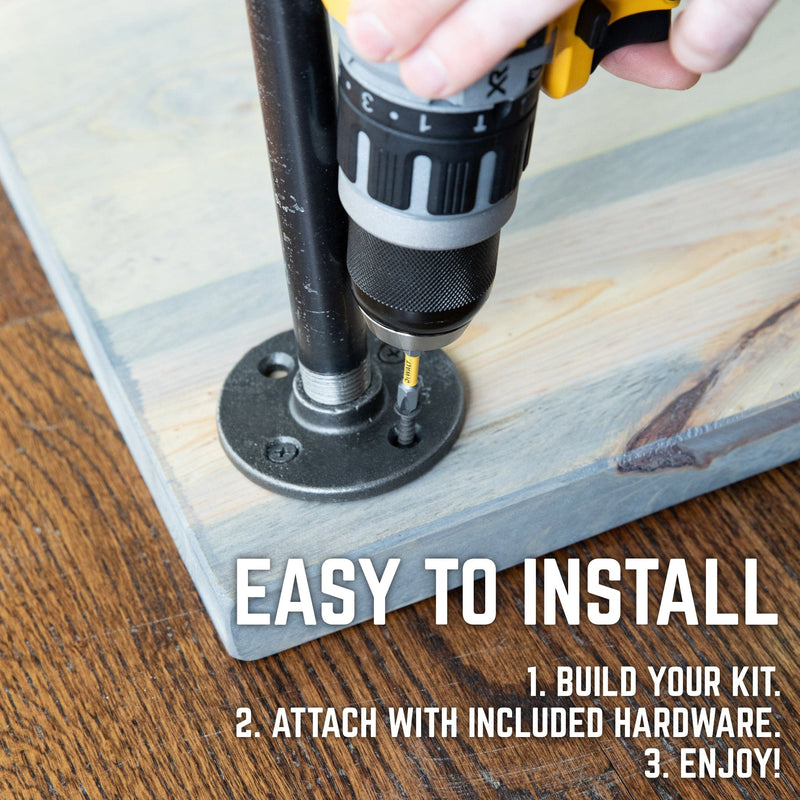 RESTAURAR Escritorio de oficina de madera maciza gris Riverstone