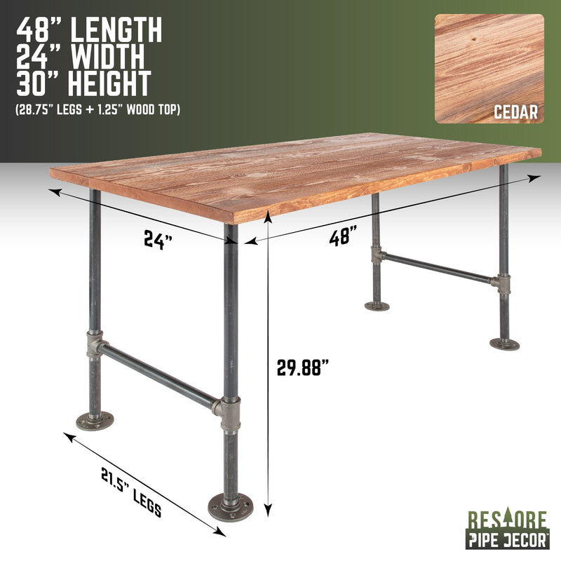 RESTAURAR Escritorio de oficina de madera maciza de cedro Sunset