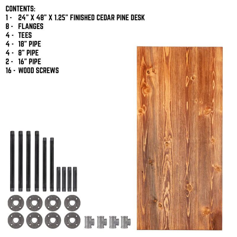 RESTAURAR Escritorio de oficina de madera maciza de cedro Sunset