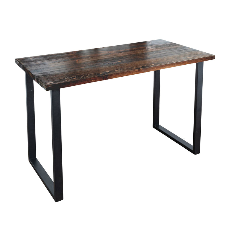 Skyline Boulder Black Solid Wood Desk with 28 in. Landscape Legs