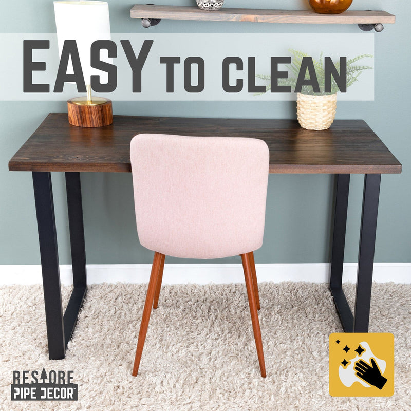 Skyline Boulder Black Solid Wood Desk with 28 in. Landscape Legs