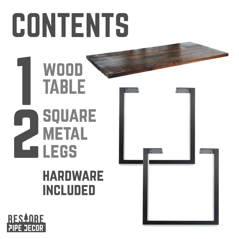 Skyline Boulder Black Solid Wood Desk with 28 in. Landscape Legs