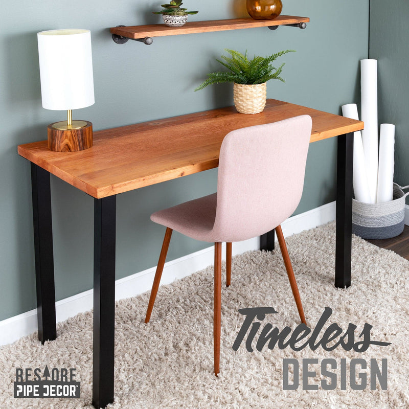 Skyline Sunset Cedar Solid Wood Desk with 28 in. High-Rise Legs