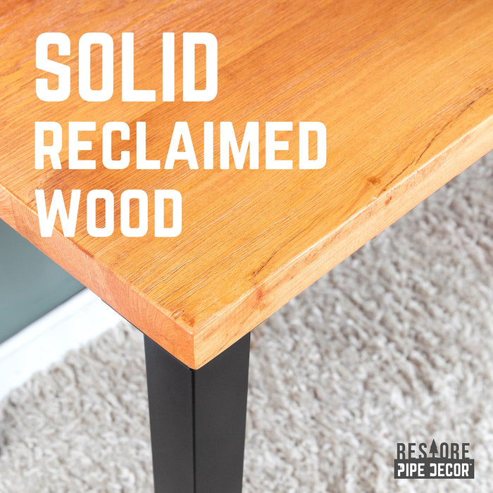 Skyline Sunset Cedar Solid Wood Desk with 28 in. High-Rise Legs