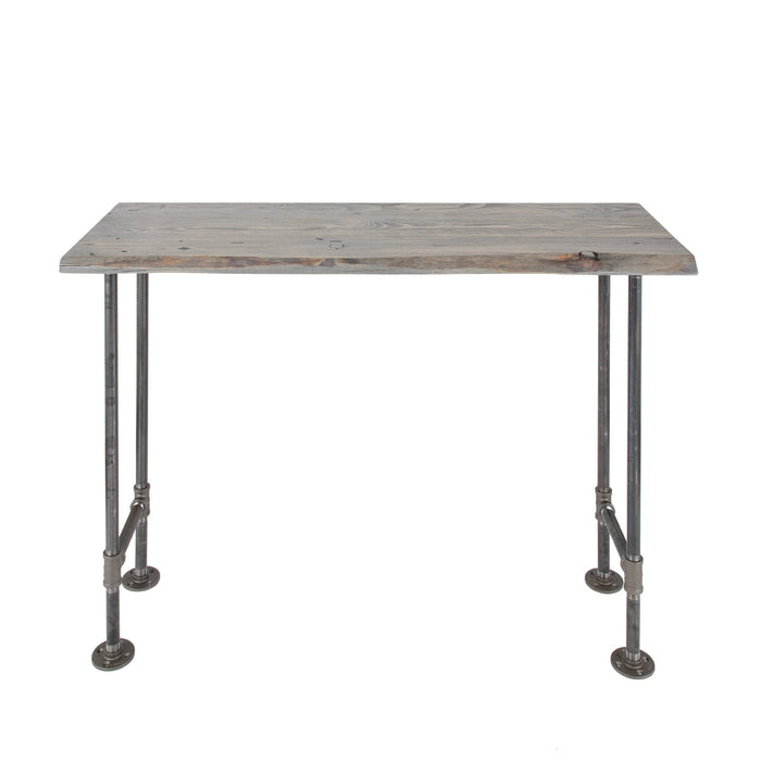 RESTORE Riverstone Grey Solid Live Edge Wood Console Table
