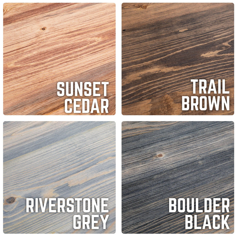 RESTORE Riverstone Grey Solid Live Edge Wood Console Table