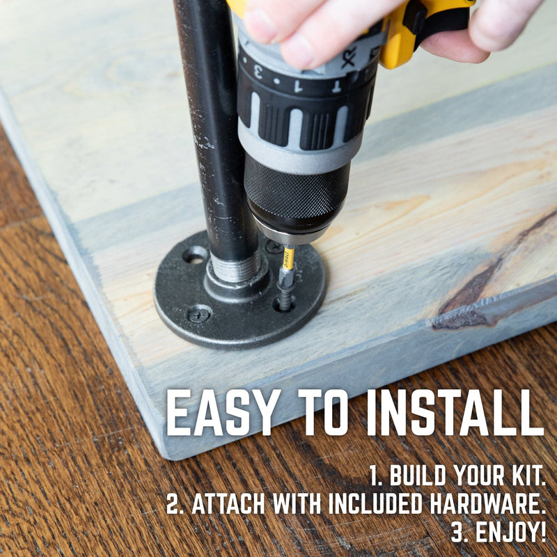 RESTORE Riverstone Grey Solid Live Edge Wood Console Table