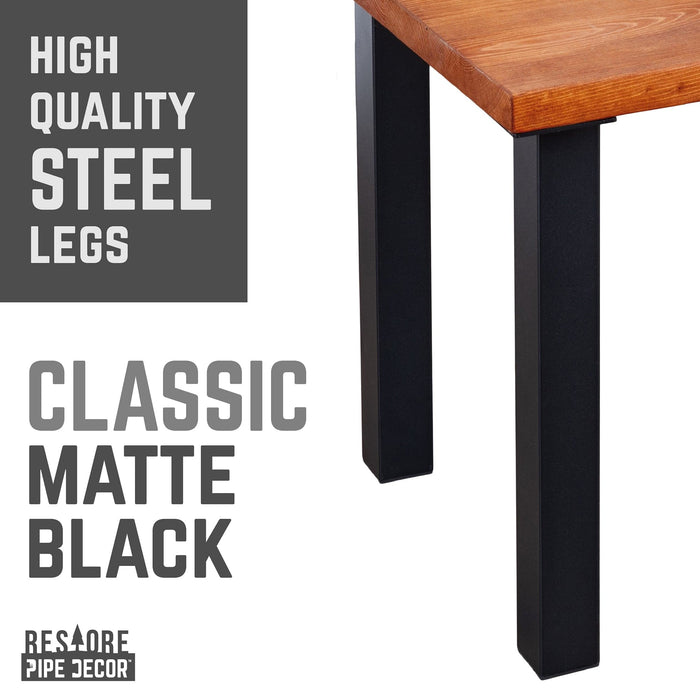 Skyline Sunset Cedar Solid End Table with 18 in. High-Rise Legs