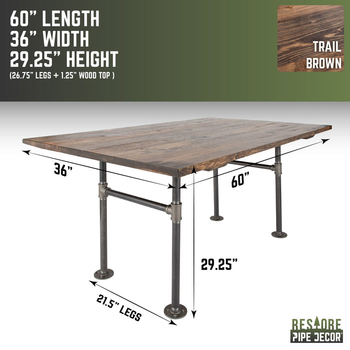 RESTORE Trail Brown Solid Wood Dining Table