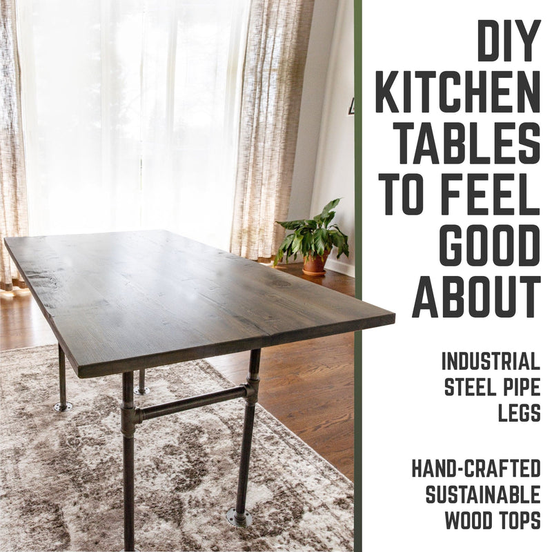 Table à manger en bois massif gris Riverstone RESTORE