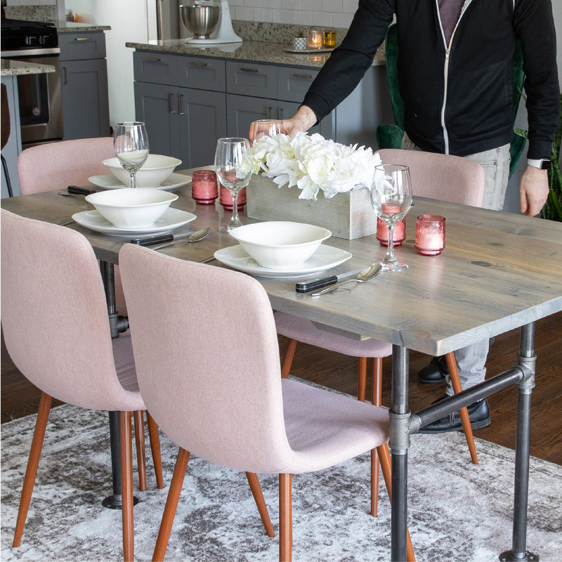 Table à manger en bois massif gris Riverstone RESTORE