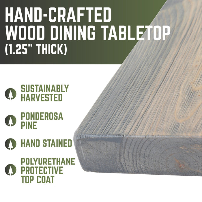 RESTORE Riverstone Grey Solid Wood Dining Table