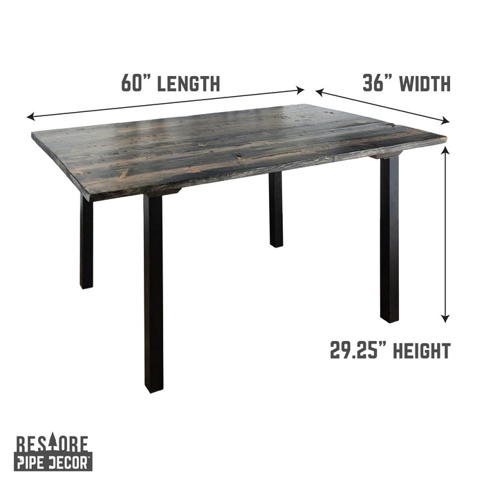 Skyline Boulder Black Solid Dining Table with 28 in. High-Rise Legs