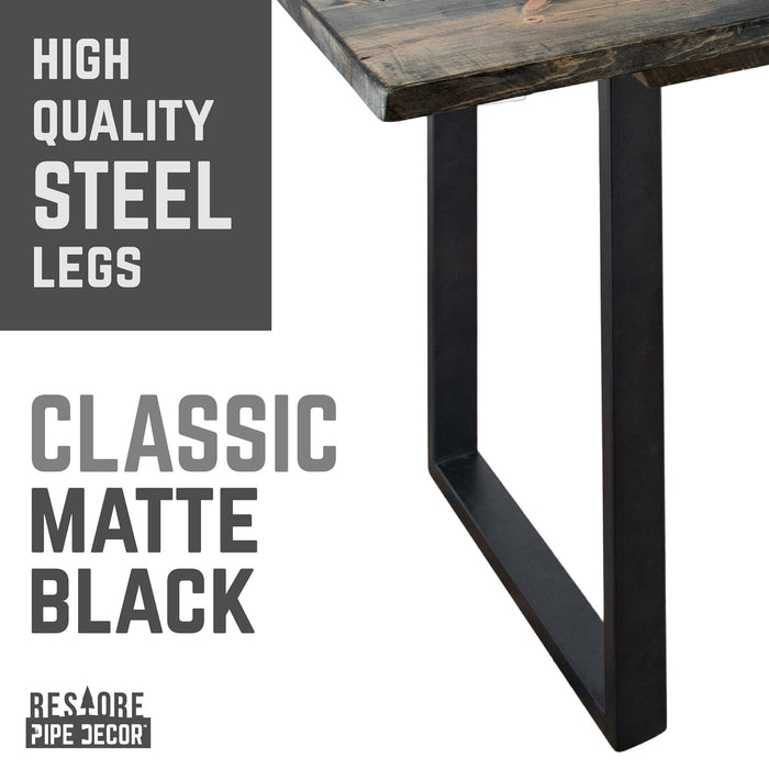 Skyline Boulder Black Solid Dining Table with 28 in. Landscape Legs
