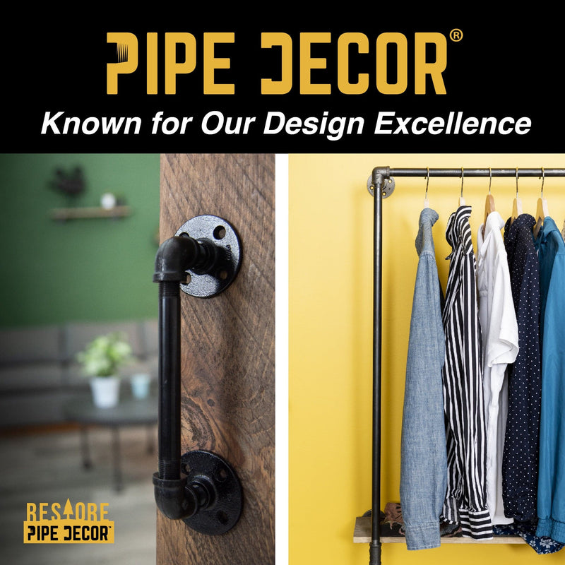 Perchero de pared de 24 pulgadas con estante de madera, color marrón