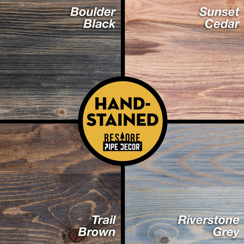 Perchero de pared de 91 cm con estante de madera, gris Riverstone