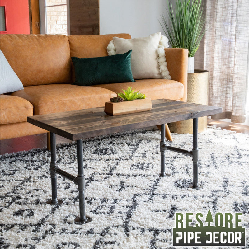 RESTORE Mesa de centro de madera maciza Trail Brown