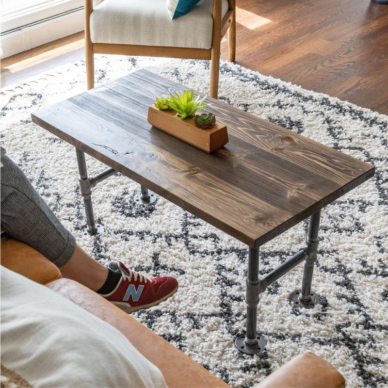 RESTORE Mesa de centro de madera maciza Trail Brown