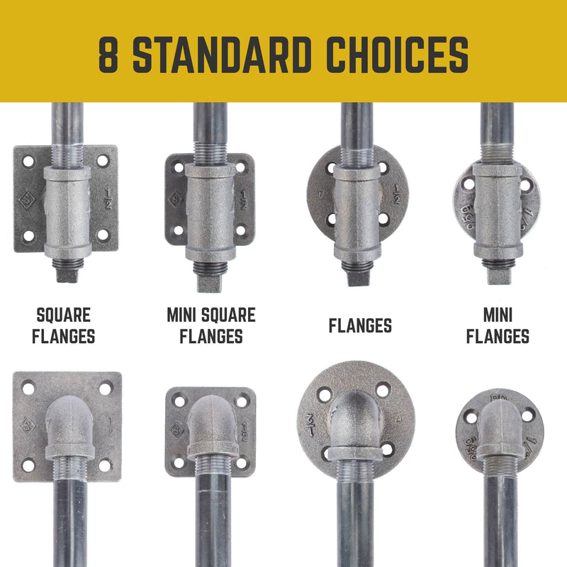 Manija cuadrada para puerta de granero de 1/2 pulg. y 10,5 pulg. de largo