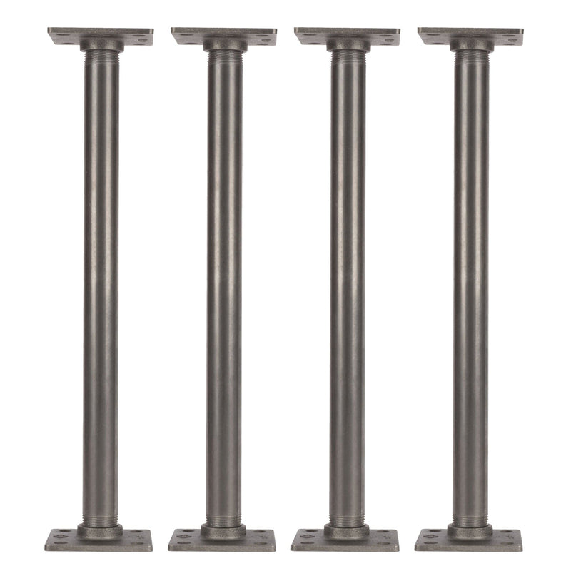 1 in. x 18 in. Square Flange Pipe Table Legs - 4 Pack
