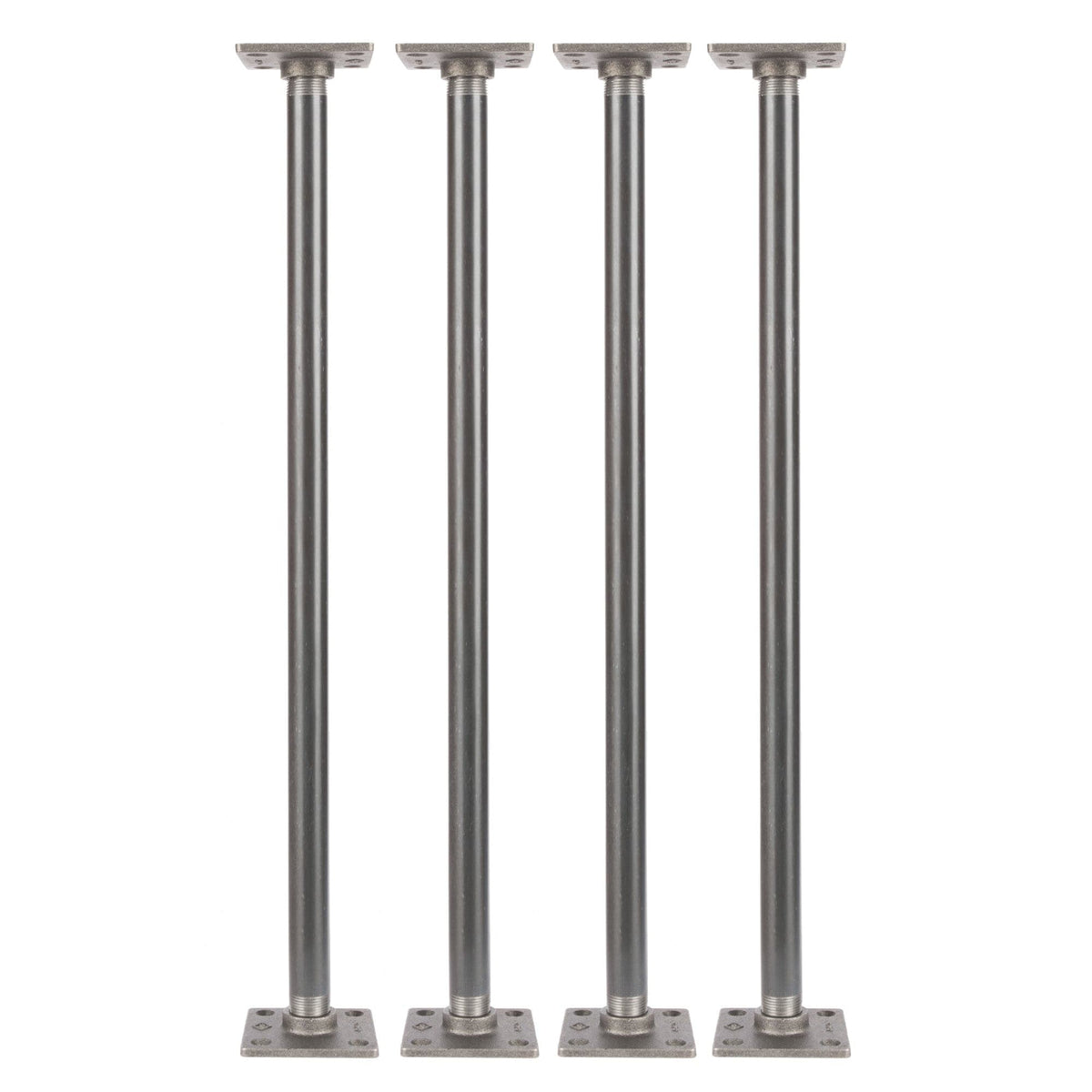 3/4 in. x 24 in. Square Flange Pipe Table Legs - 4 Pack — PIPE DECOR