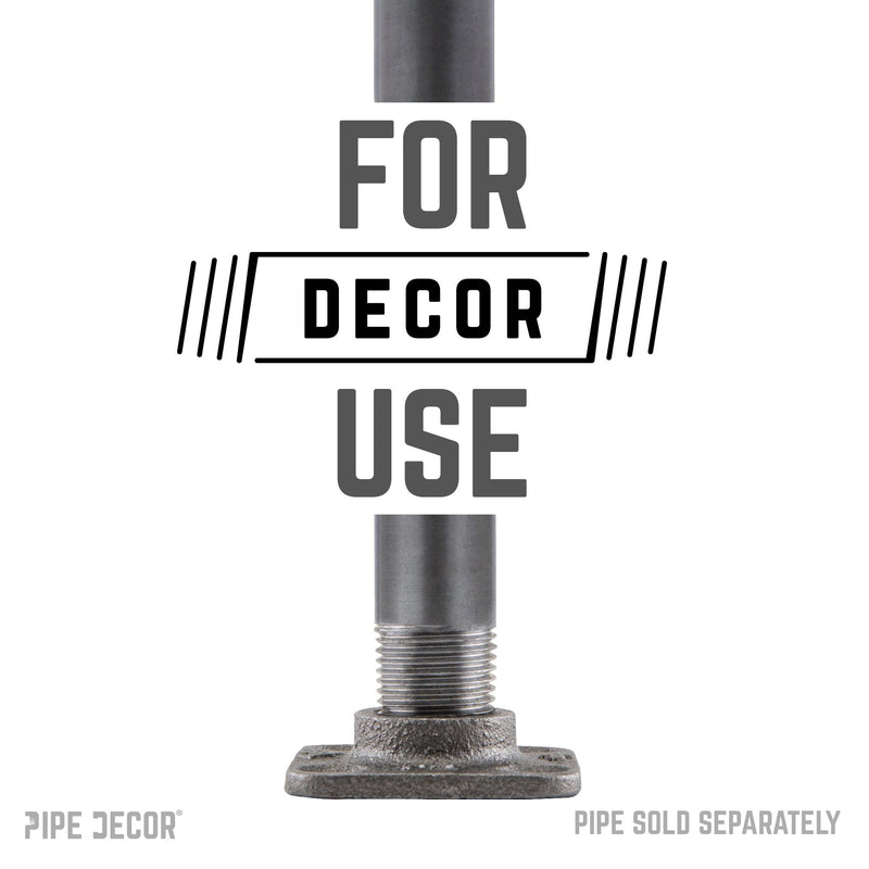 1/2 in. Black Micro Mini Square Flange (8-Pack)