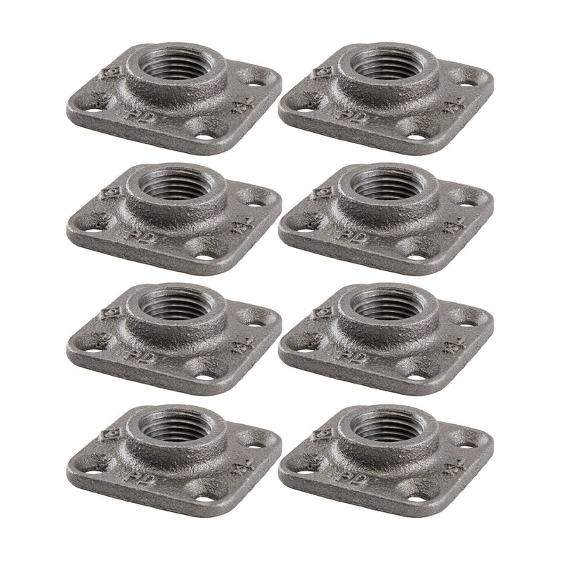 1/2 in. Black Micro Mini Square Flange (8-Pack)