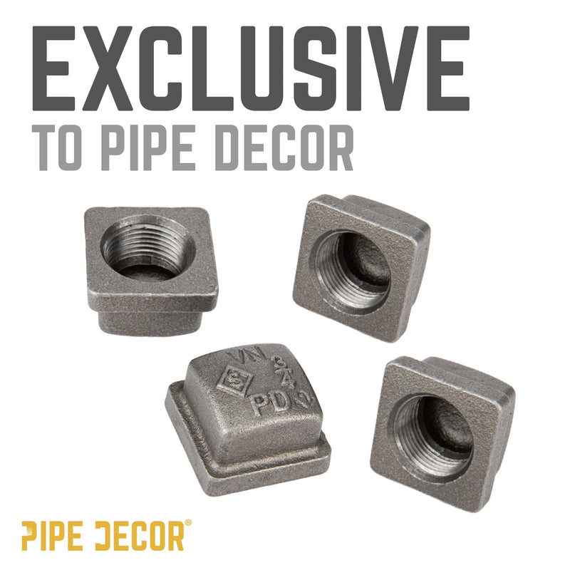 3/4 in. Black Square Cap