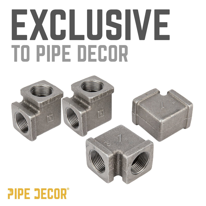 1 in. Black Square 90 Degree Elbow