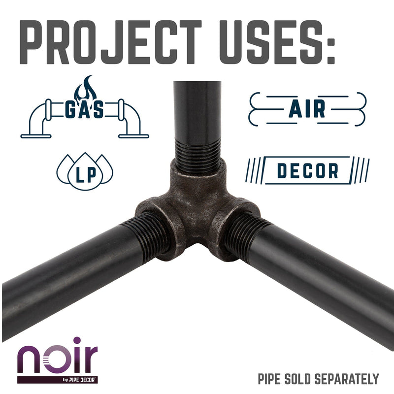 1/2 in.  Prefinished Matte Black Side Outlet Elbow