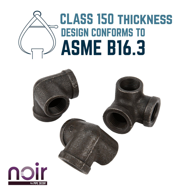 1/2 in.  Prefinished Matte Black Side Outlet Elbow