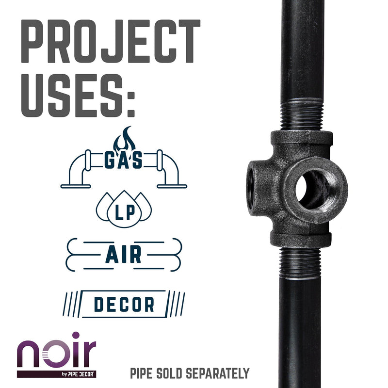 1/2 in. Prefinished Matte Black 5-Way Fitting