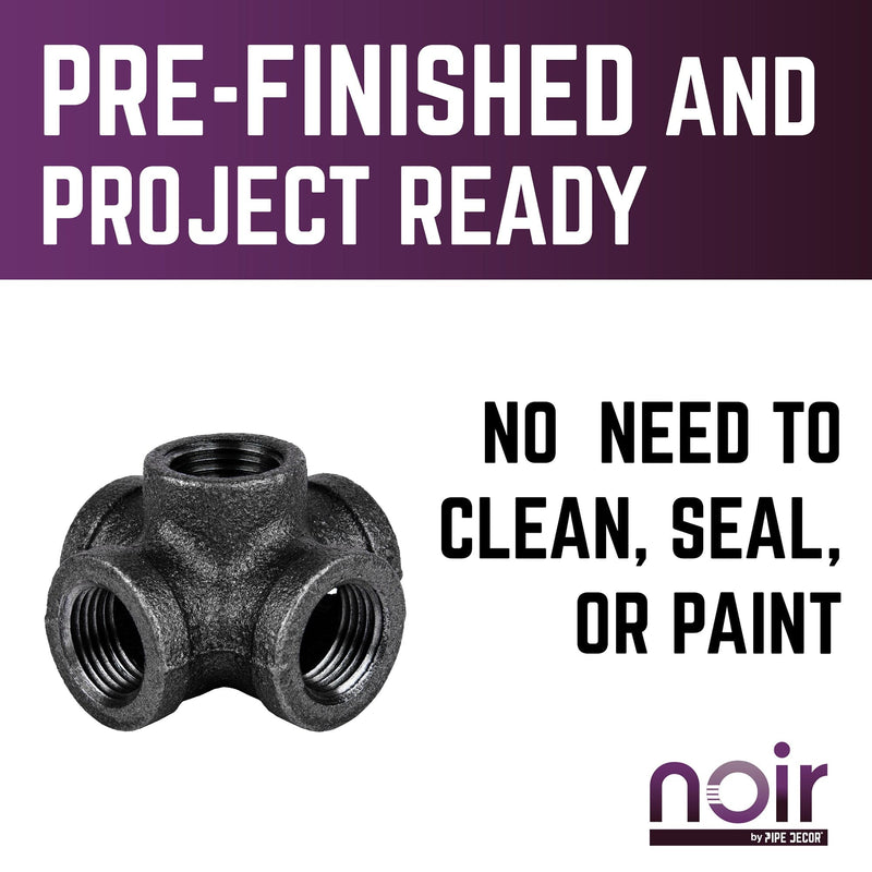 1/2 in. Prefinished Matte Black 5-Way Fitting