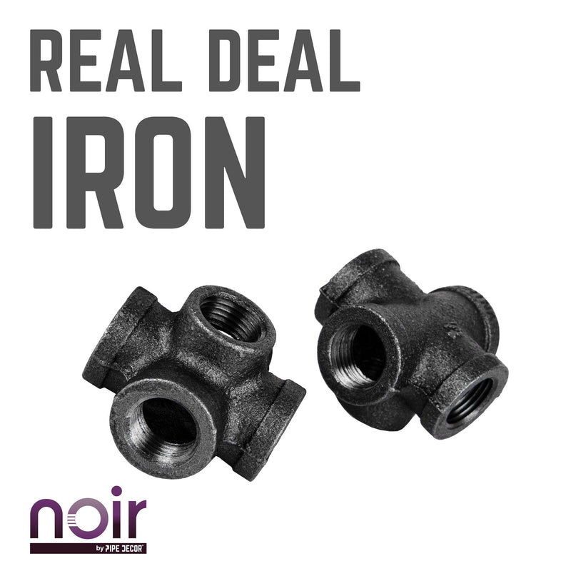 1/2 in. Prefinished Matte Black 5-Way Fitting