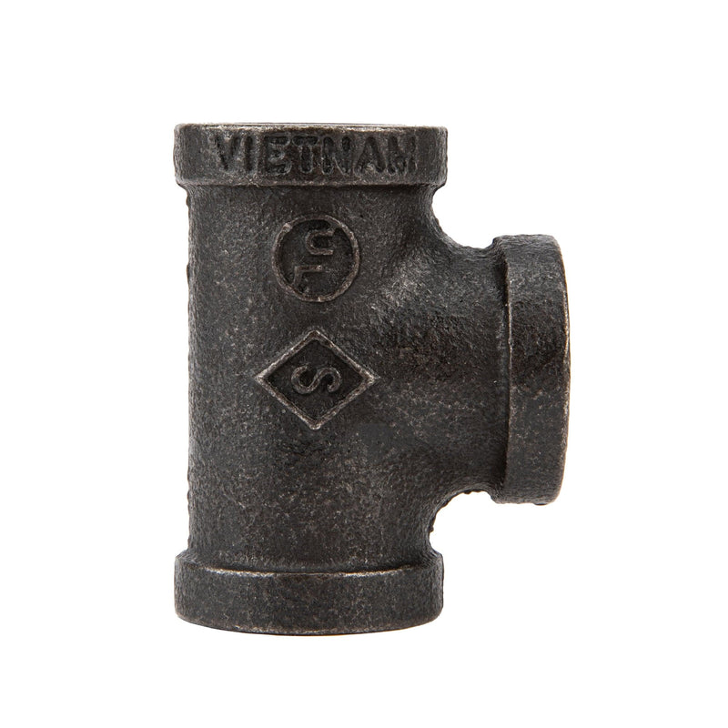 1/2 in.  Prefinished Matte Black Tee