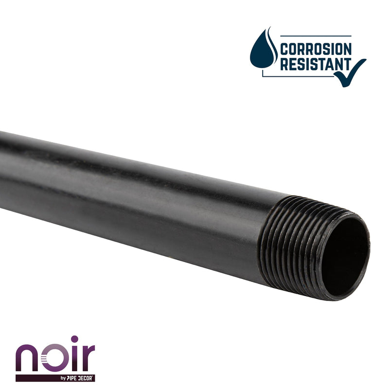 1/2 in. x 11 in. Prefinished Matte Black Pipe