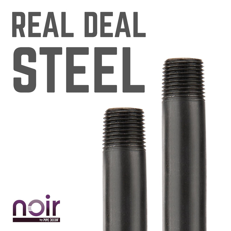 1/2 in. x 11 in. Prefinished Matte Black Pipe