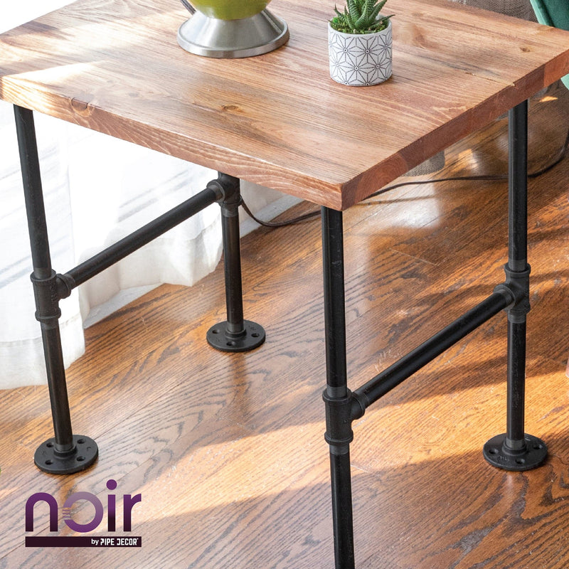 Tuyau préfini noir mat de 1/2 po x 12 po