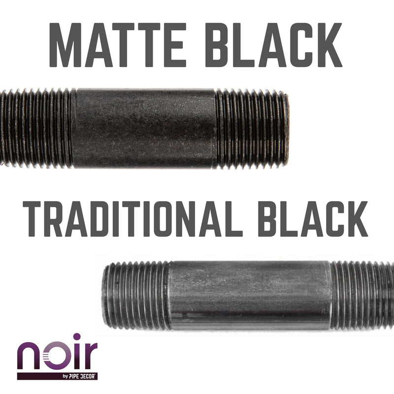 1/2 in. x 3 in. Prefinished Matte Black Pipe
