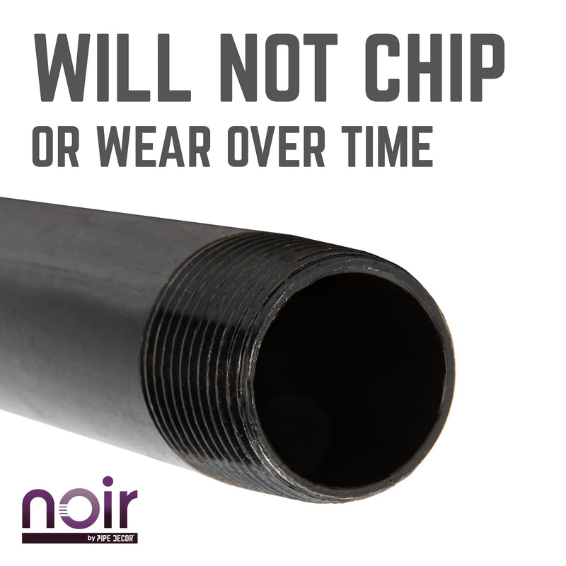 Tuyau préfini noir mat de 1/2 po x 6 po