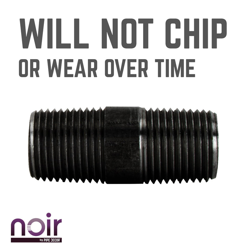 1/2 in. x 2 in. Prefinished Matte Black Pipe