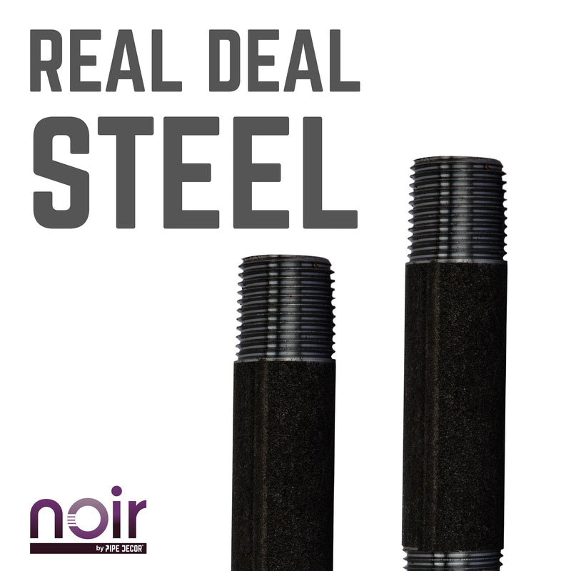 1/2 in. x 4 in. Prefinished Matte Black Pipe