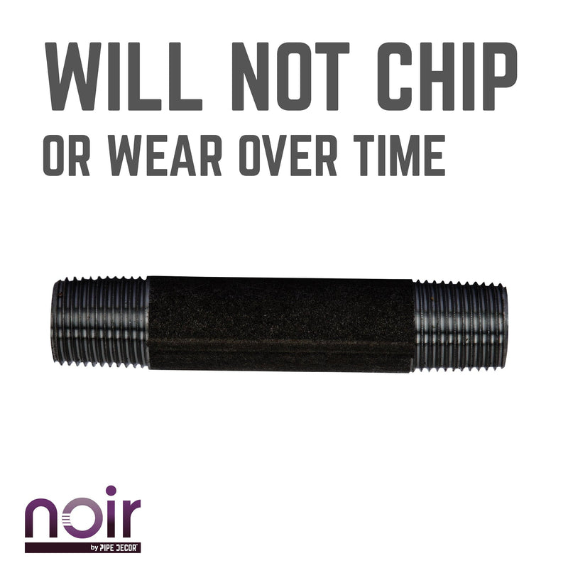 1/2 in. x 4 in. Prefinished Matte Black Pipe