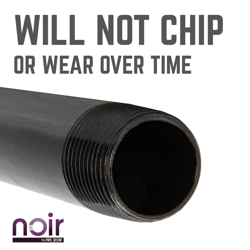 1/2 in. x 14 in. Prefinished Matte Black Pipe