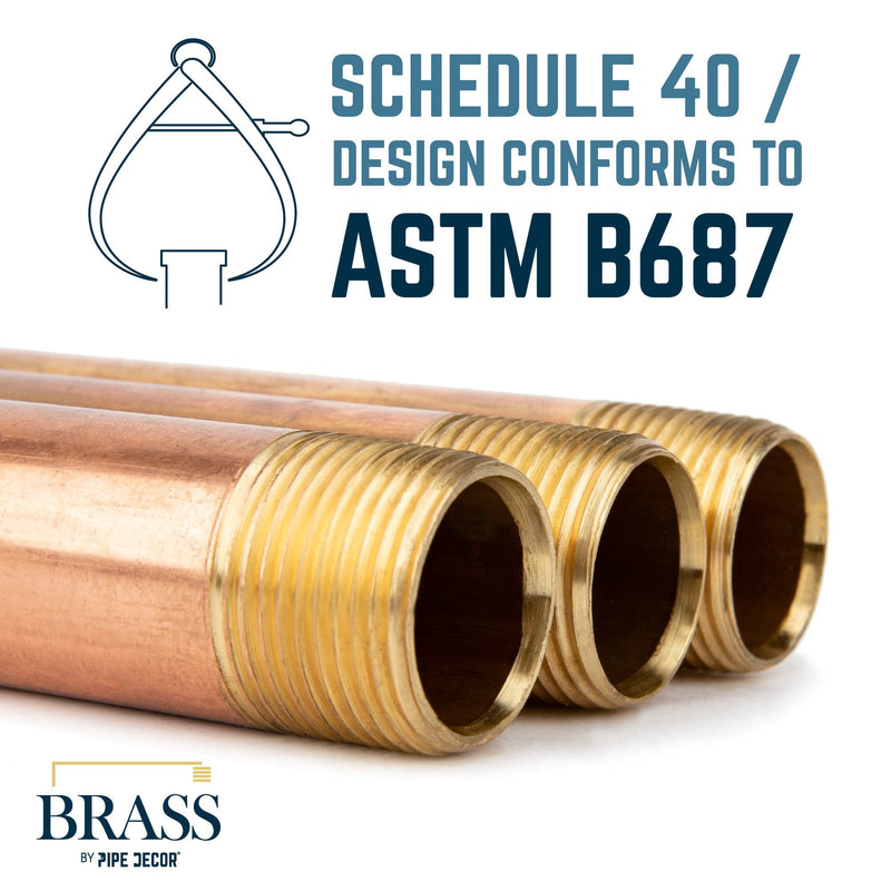 1/2 in. x 10 in. Red Brass Pipe