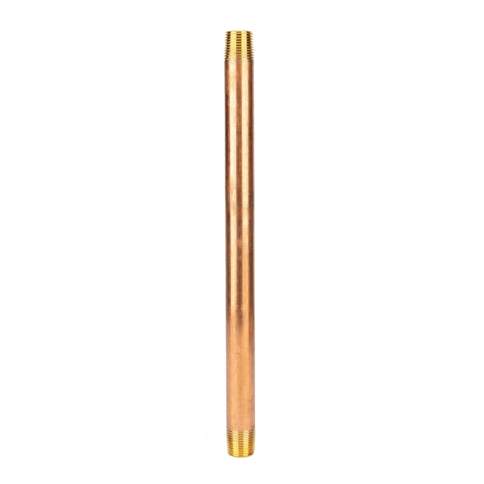 1/2 in. x 12 in. Red Brass Pipe — PIPE DECOR