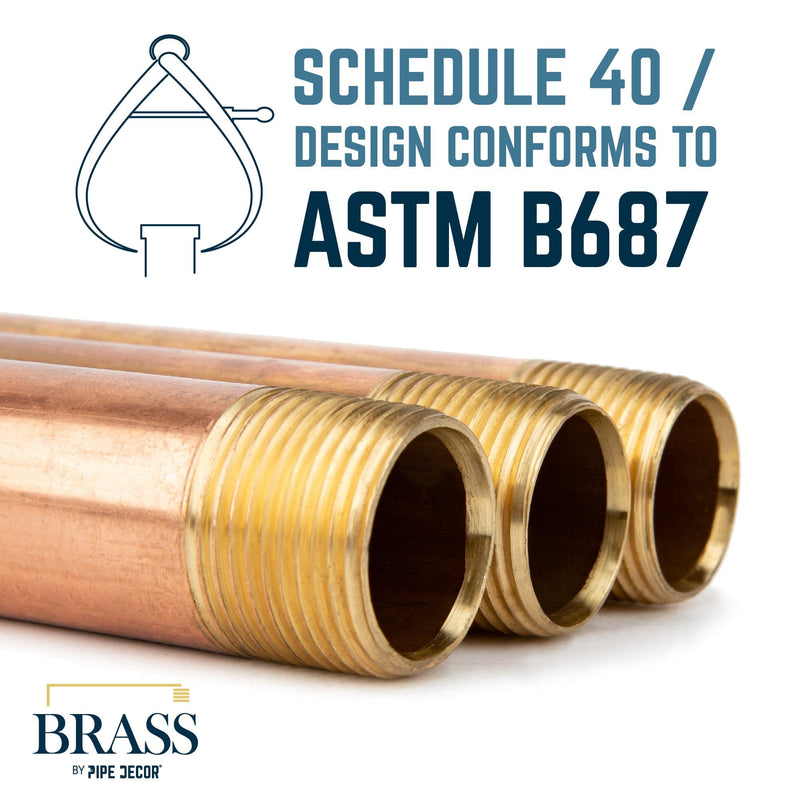 1/2 in. x 4 in. Red Brass Pipe