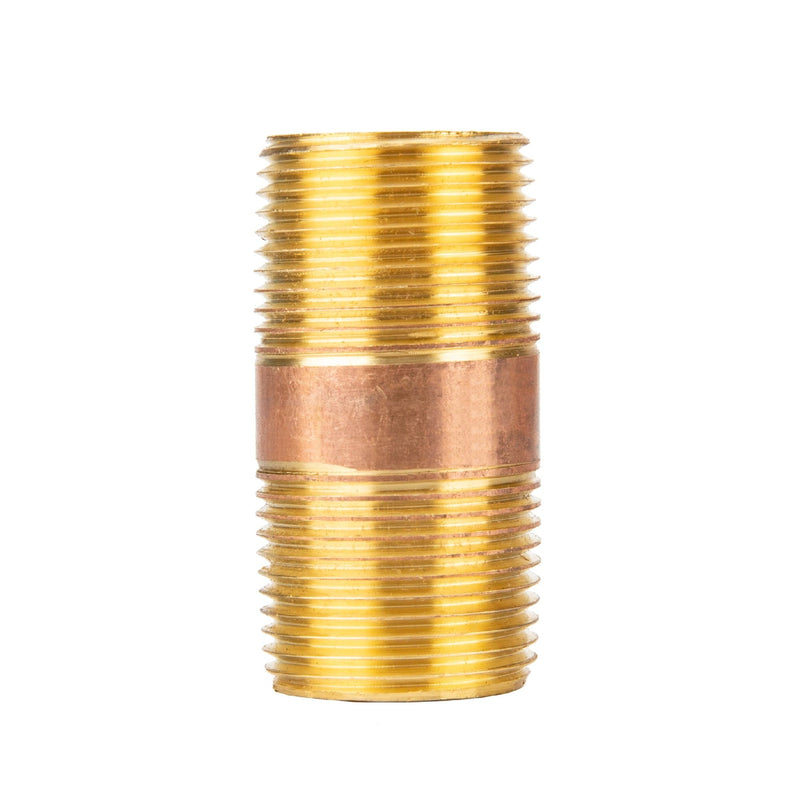 Tubo de latón rojo de 3/4 pulg. x 2 pulg.