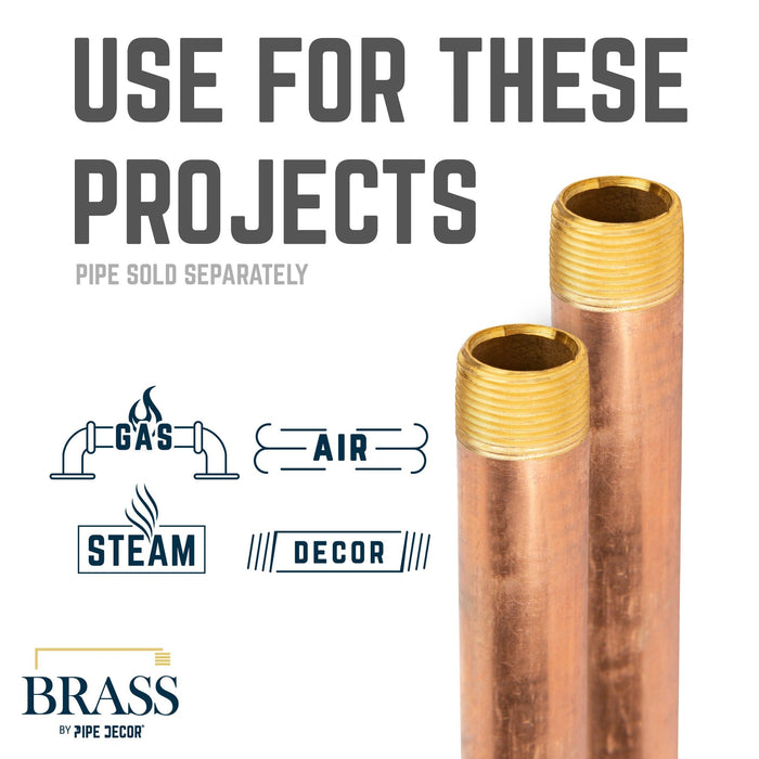 3/4 in. x 4 in. Red Brass Pipe — PIPE DECOR