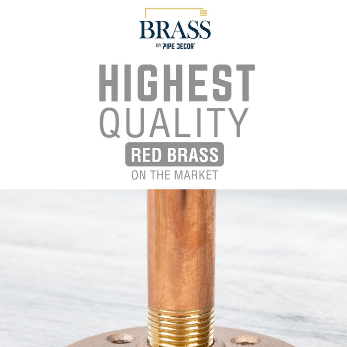 3/4 in. x 4 in. Red Brass Pipe — PIPE DECOR